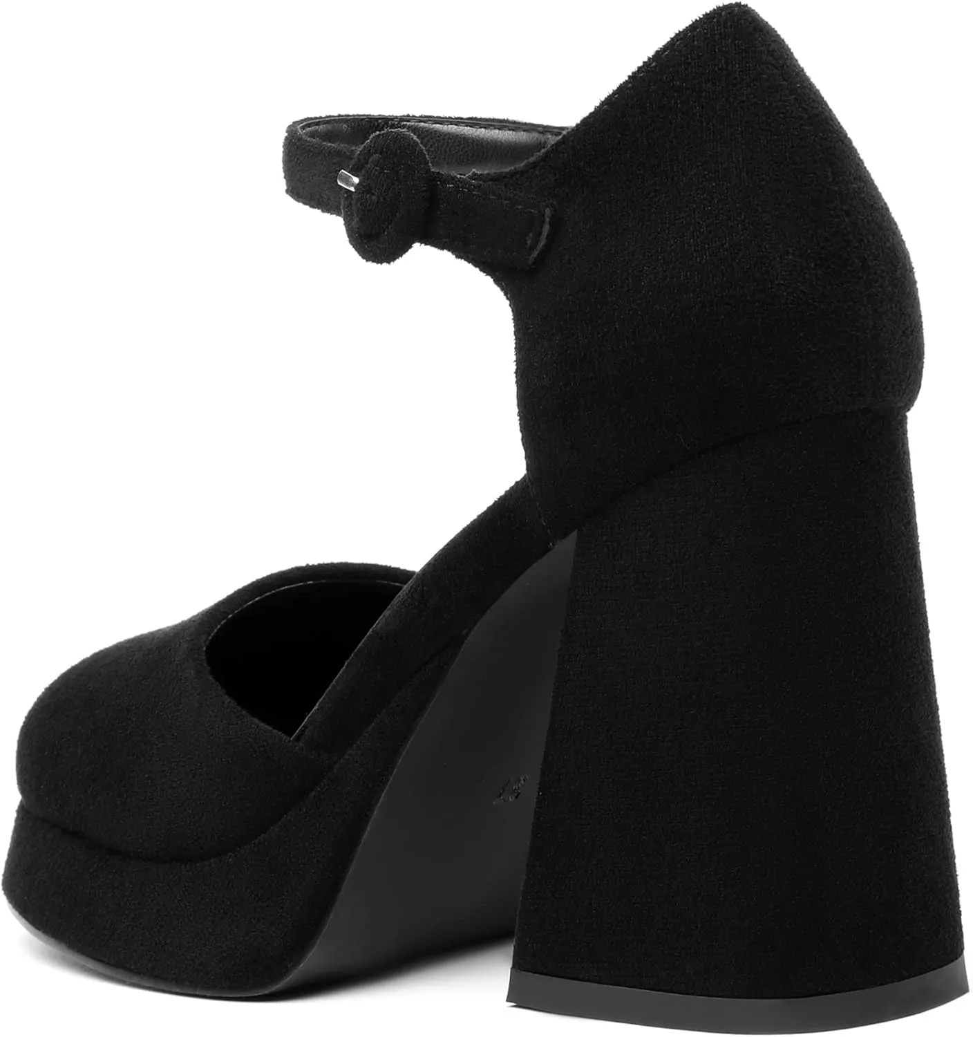 Joseywade Platform Mary Janes Women Chunky Block Heel Pumps Closed Round Toe 4 Inch Ankle Strap High Heel Shoes