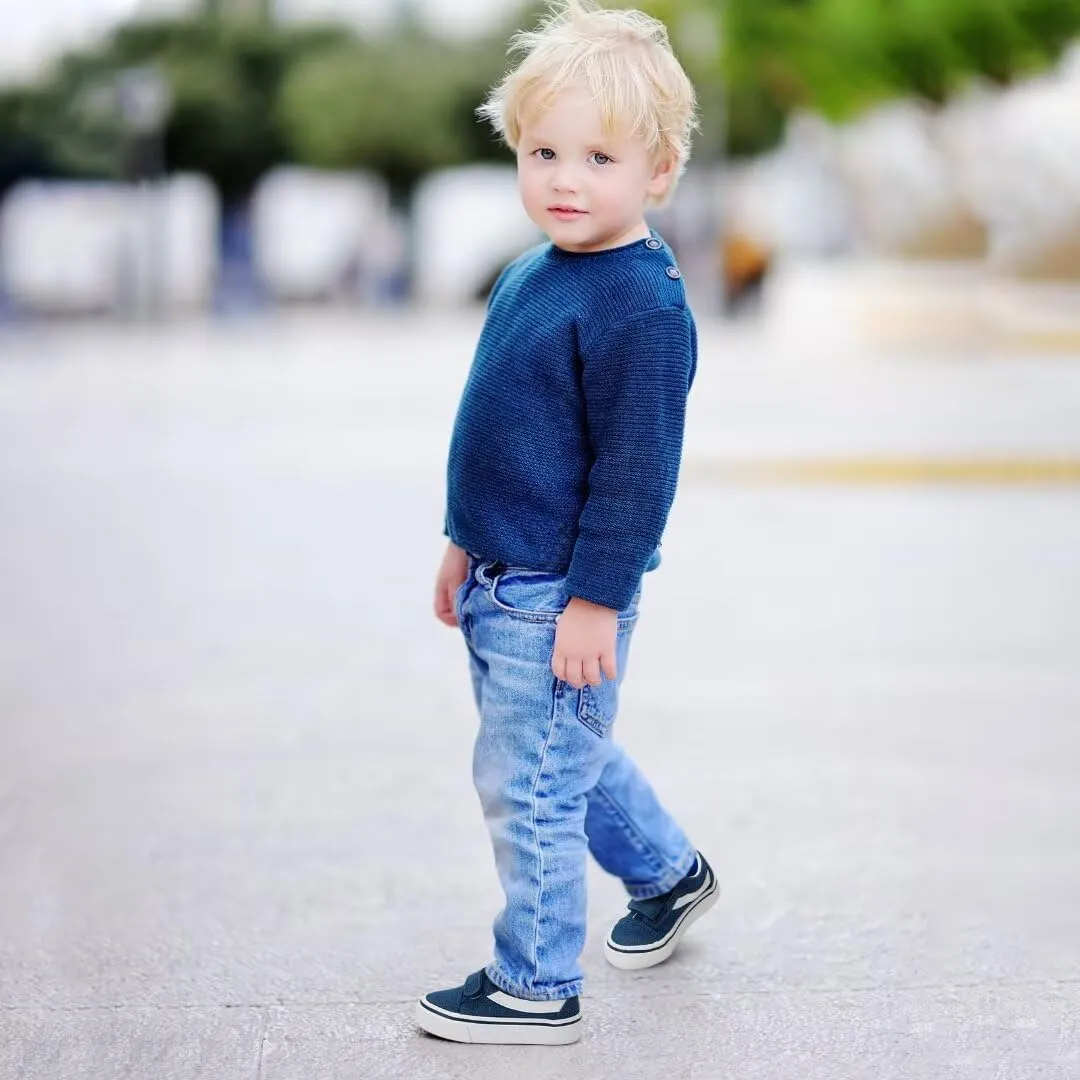 JUDIS Kids Canvas Shoes Dual Adjustable Hook and Loop Casual Sneakers Boys and Girls Fashion Shoes