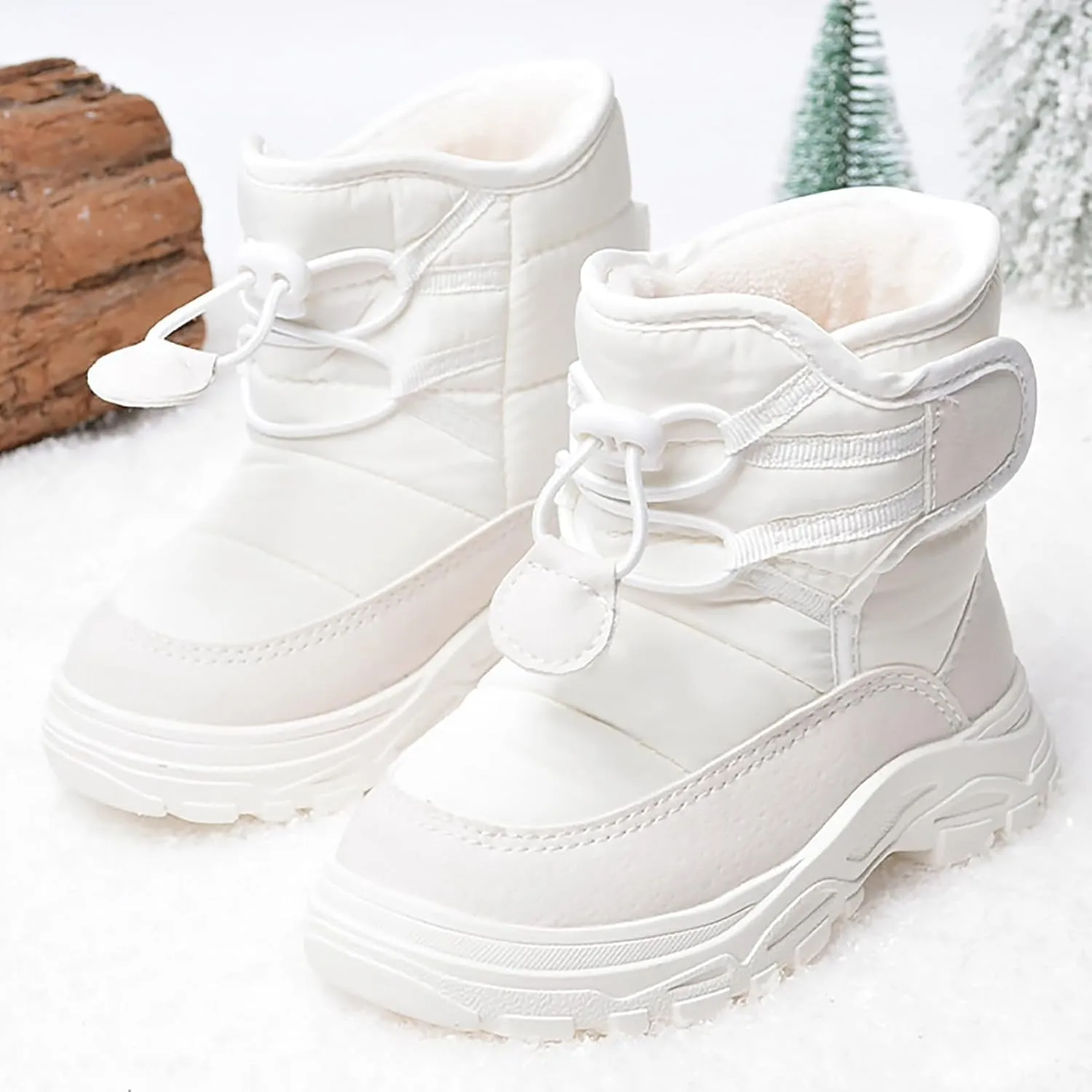 Kids Snow Boots Insulated Winter Snow Boots Faux Fur Lined Winter Warm Unisex Shoes (Toddler/Little Kid/Big Kid)