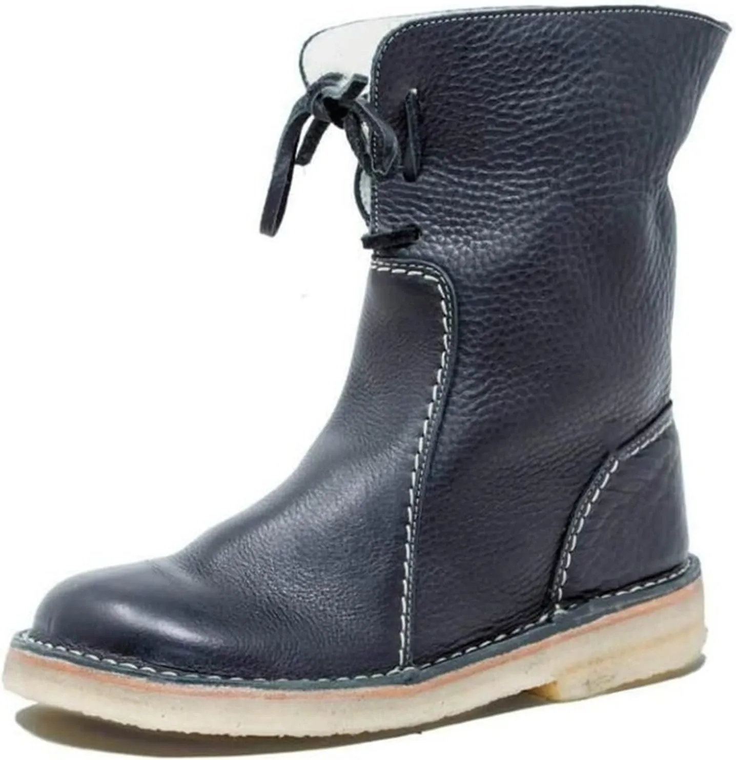 Ladmiple Snow Boots For Women Cute High Top Warm Ankle Booties Comfortable Slip On Outdoor Fur Lined Walking Winter Shoes
