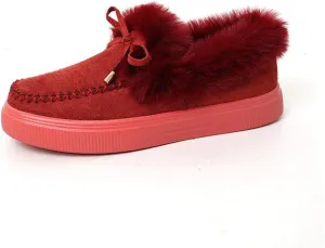 Ladmiple Snow Boots For Women Cute Women Fluffy Fuzzy Slipper Ankle Boots Soft Cozy Memory Foam Midcalf Booties Indoor House Outdoor Pull on Shoes Fashion Sneaker Casual Walking Shoes