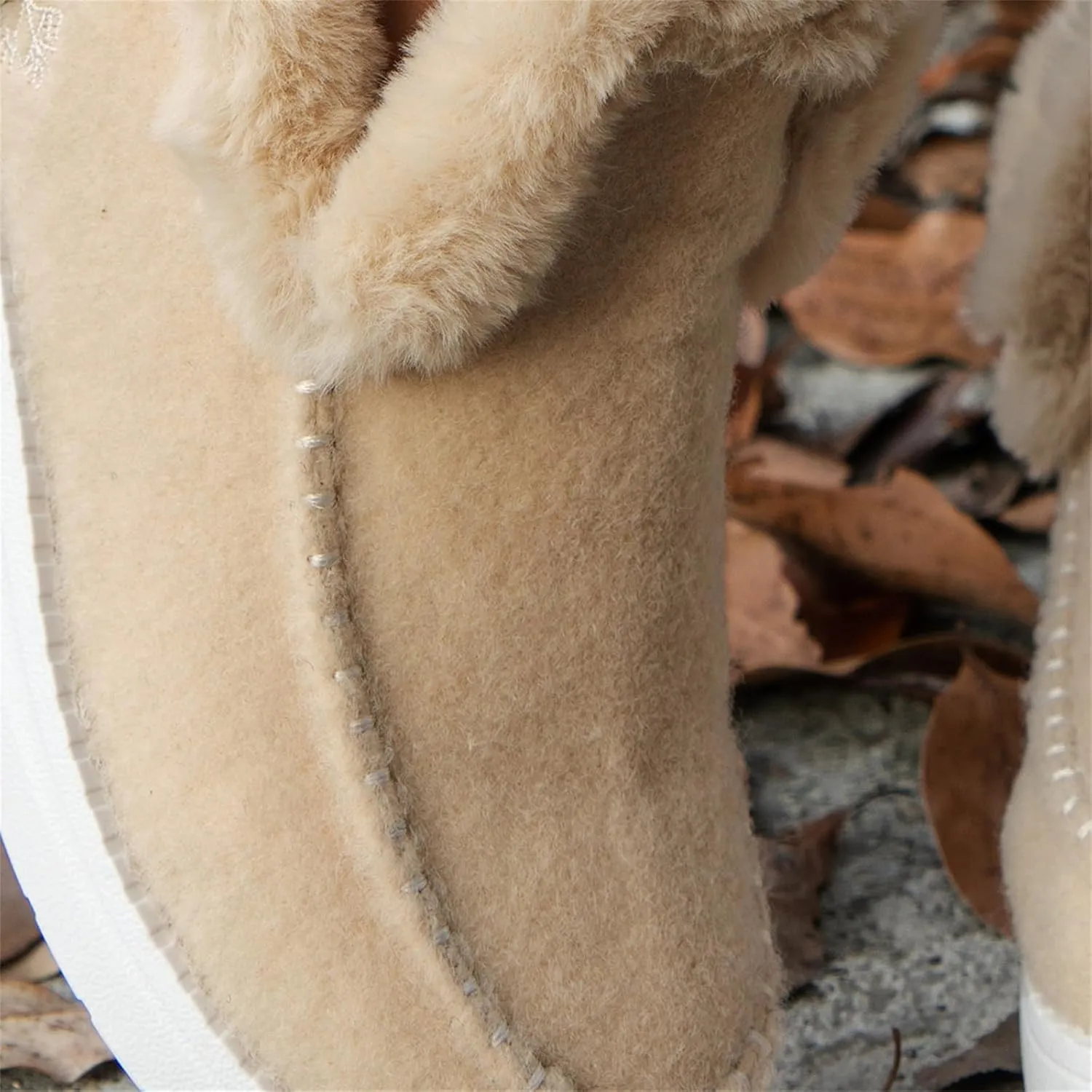 Ladmiple Winter Boots For Women 2024 Dressy Snow Boots Warm Fur Lined Anti-Slip Ankle Booties Slip On Warm Loafers Shoes