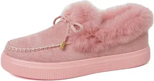 Ladmiple Winter Boots For Women Fashion Warm Fur Lined Snow Boots Outdoor Slip On Comfortable Fashion Short Ankle Booties