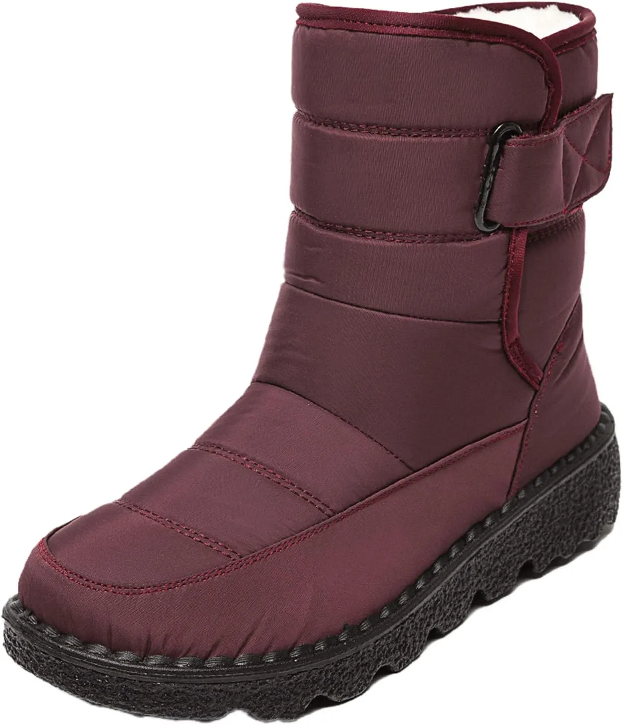 Lausiuoe Snow Boots For Women Waterproof Insulated Wide Width Winter Warm Fur Lined Ankle Booties Outdoor Walking Shoes