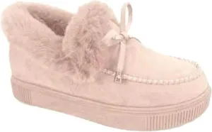 Lausiuoe Winter Boots For Women Fashion Waterproof Women's Warm Snow Winter Fuzzy Ankle Booties Flat Cute Silp On Comfortable Casual Loafers Platform Sneakers Fashion Slippers