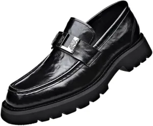 Leather Shoes Men's Classic Oxfords Modern Leather Mens Shoes Black Fashion Casual Dress Sneakers