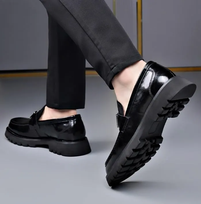 Leather Shoes Men's Classic Oxfords Modern Leather Mens Shoes Black Fashion Casual Dress Sneakers