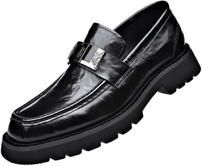 Leather Shoes Men's Classic Oxfords Modern Leather Mens Shoes Black Fashion Casual Dress Sneakers