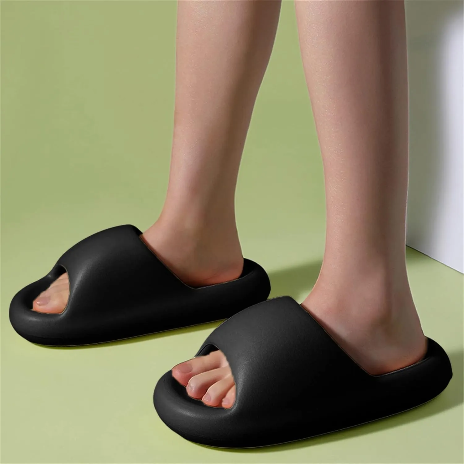 Lightweight Memory Foam Slides for Women Indoor Slides Bathroom Sandals Pillow Slippers Cloud Slippers for Women