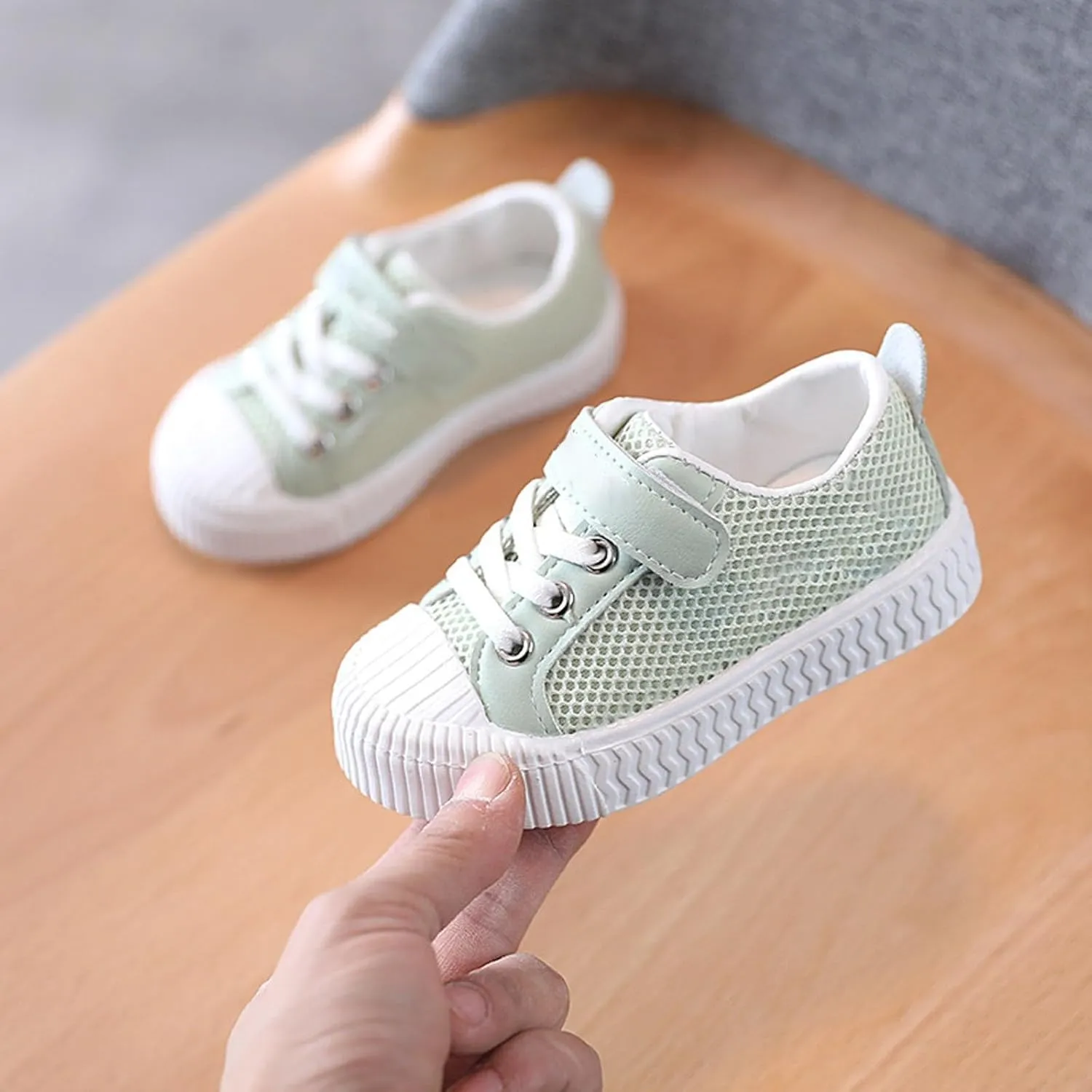 Little Girls Boys Lightweight Sports Shoes Mesh Breathable Flat Household Casual Slip On Canvas Shoes for Kids