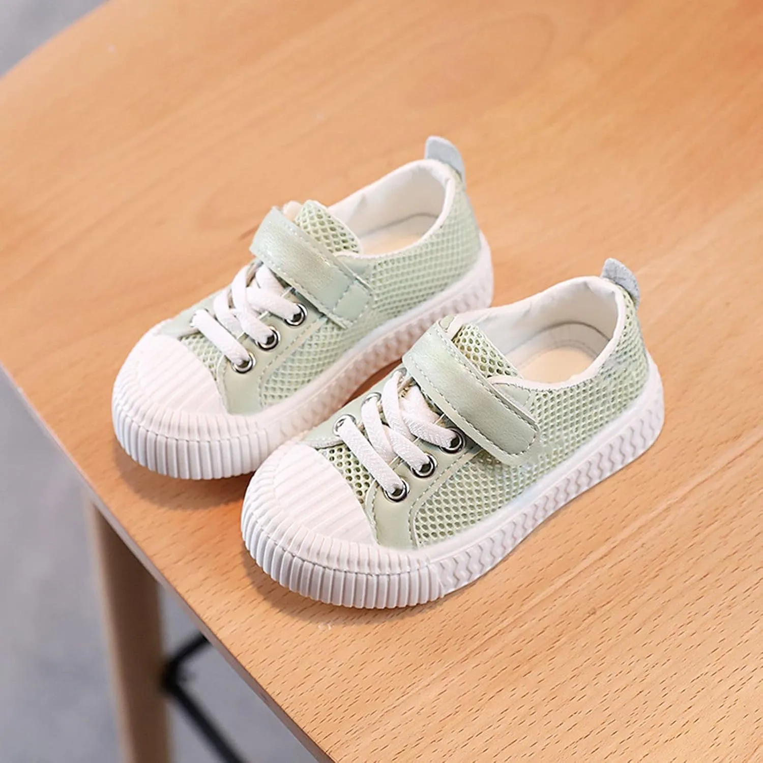 Little Girls Boys Lightweight Sports Shoes Mesh Breathable Flat Household Casual Slip On Canvas Shoes for Kids