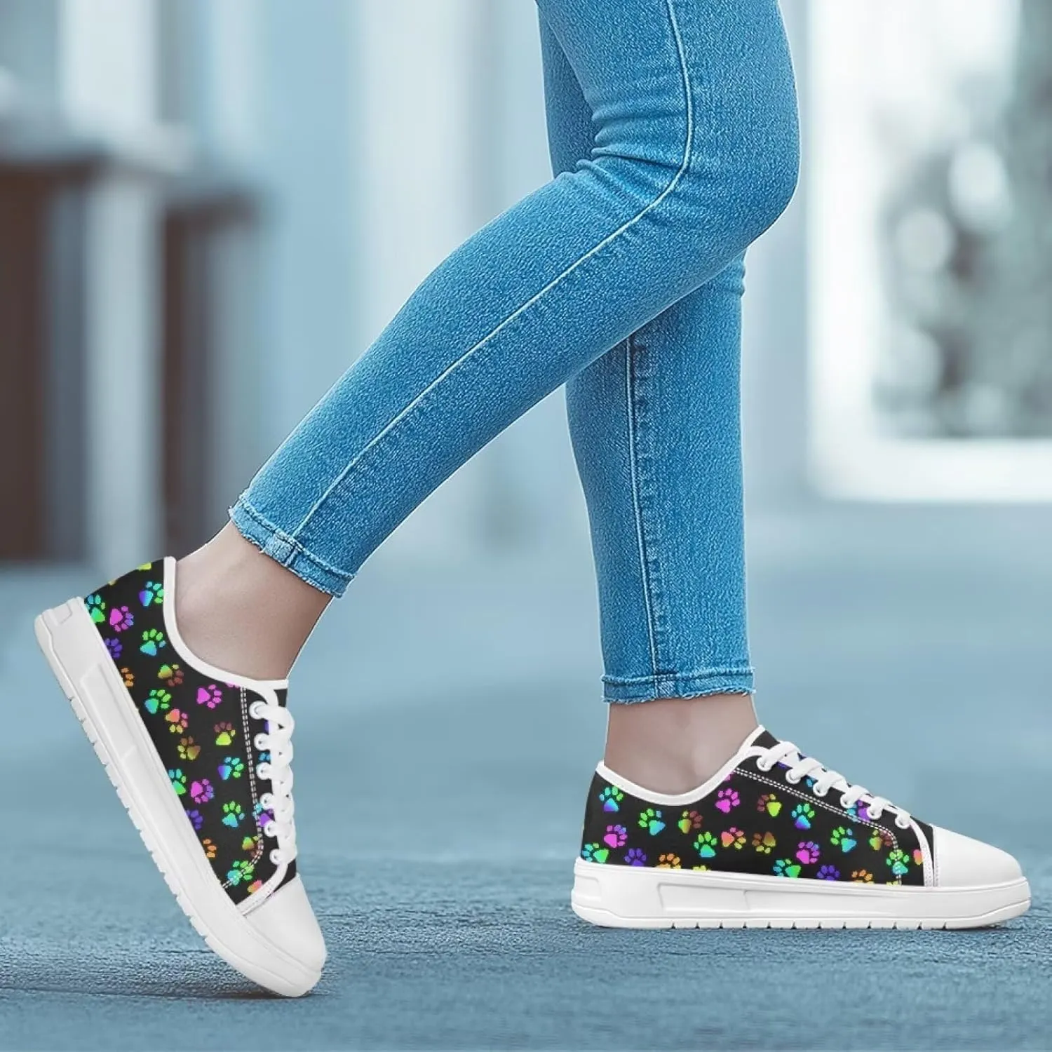 Low Tops Canvas Shoes for Women Girl Classic Lace Up Fashion Sneaker Street Casual Canvas Shoes No Laces 5.5-13.5