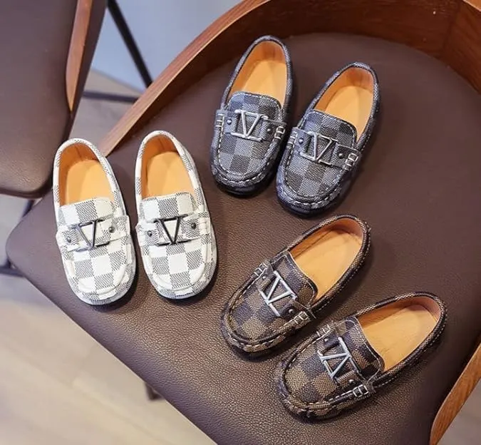 Luxury Kids Italian Loafer Dress Shoes Boys Elegant Shoes