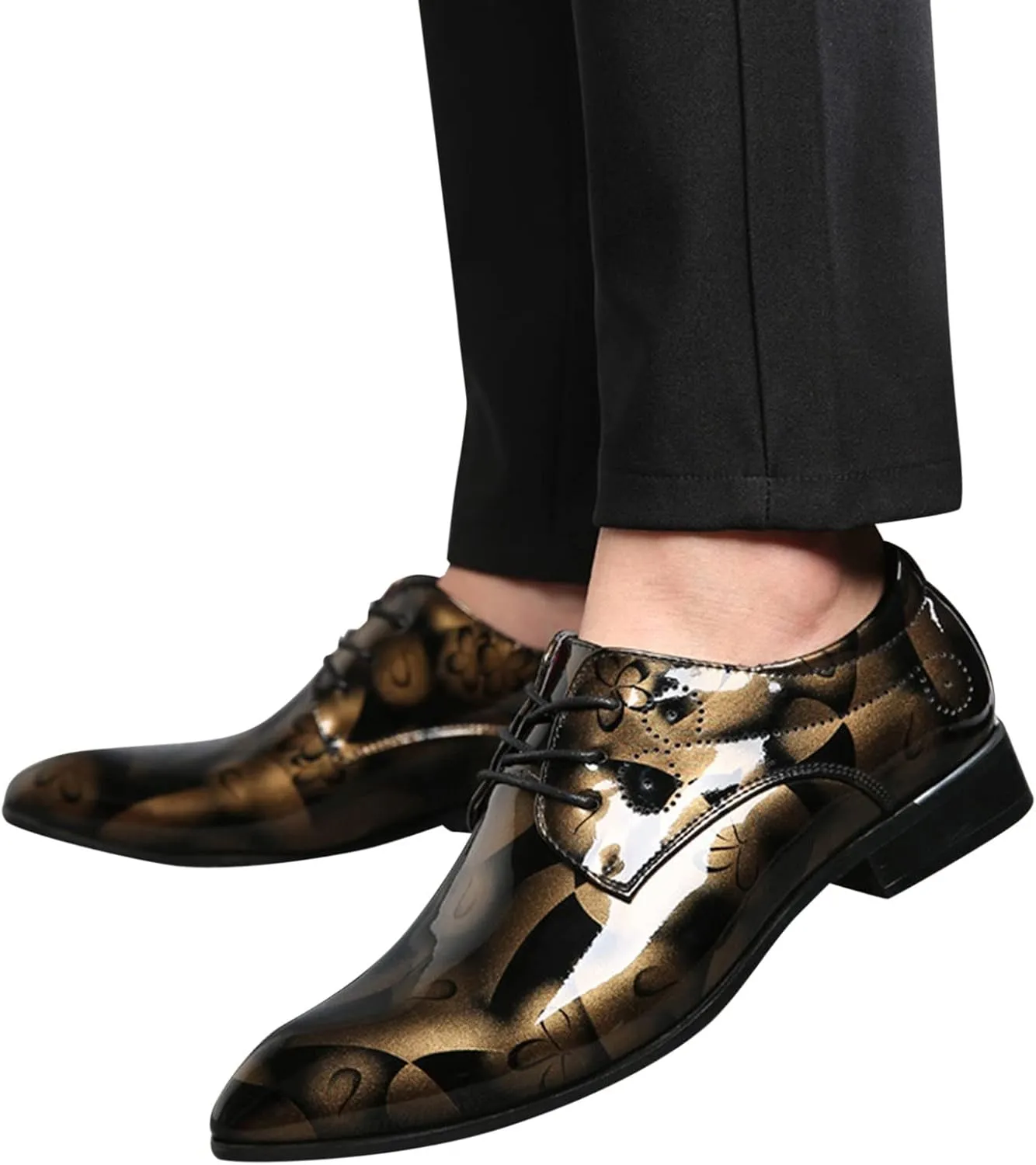 Mens Casual Shoes Leather Classical Style Shoes for Men Slip On PU Leather Low Rubber Sole Leather Basketball Shoes Men