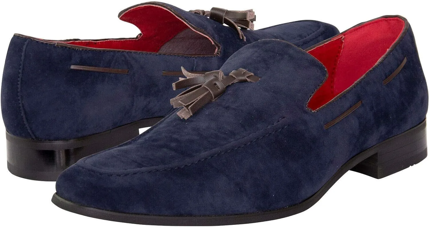 Mens Classic Casual Smart Shoes Party Tassel Suede Slip-On Penny Loafer Boat Driving Shoes