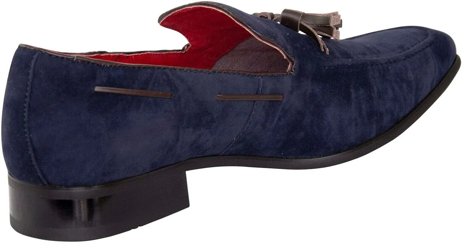 Mens Classic Casual Smart Shoes Party Tassel Suede Slip-On Penny Loafer Boat Driving Shoes