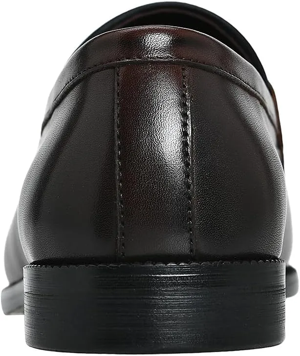 Men's Classic Oxford Leather Dress Shoes for Men Genuine Leather Breathable Slip-On Loafers