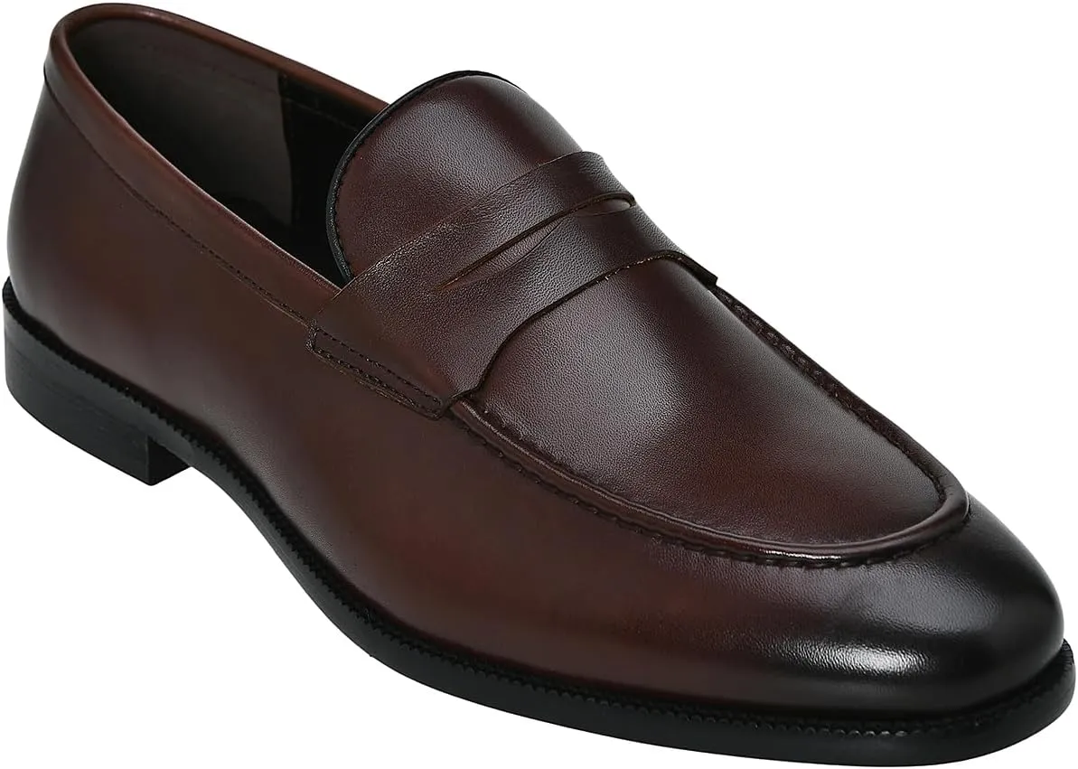 Men's Classic Oxford Leather Dress Shoes for Men Genuine Leather Breathable Slip-On Loafers