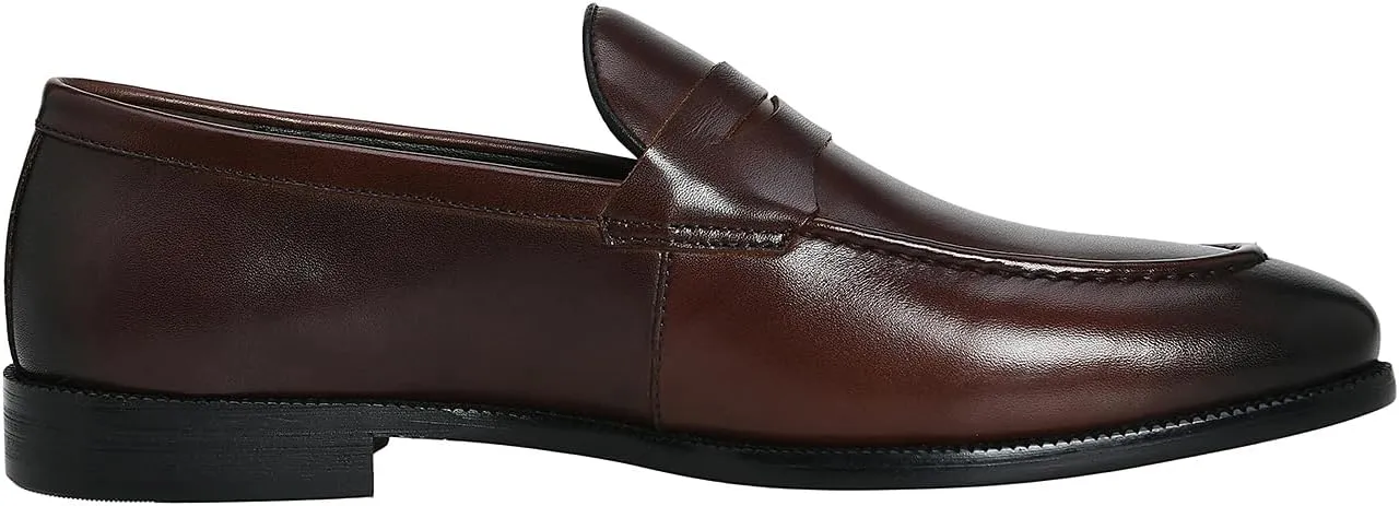 Men's Classic Oxford Leather Dress Shoes for Men Genuine Leather Breathable Slip-On Loafers