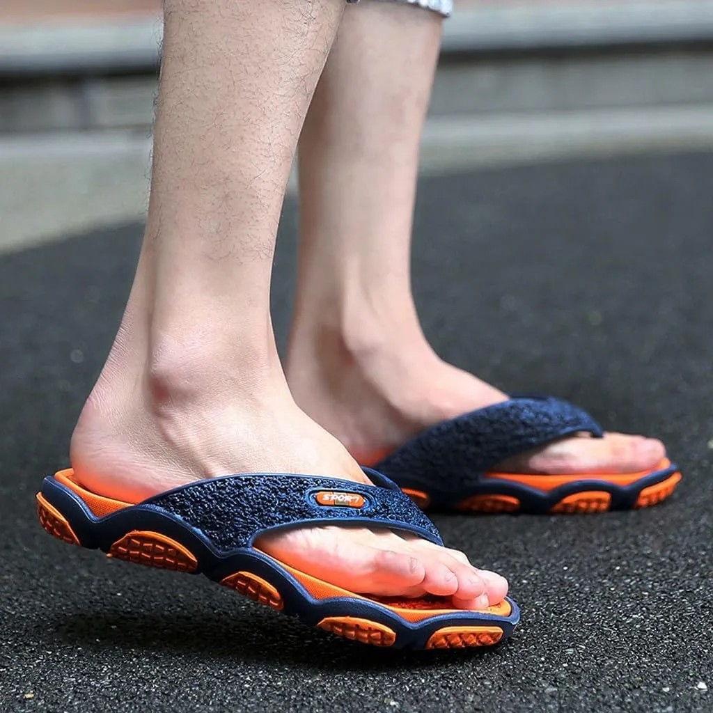 Men's Fashion Spliced ​​Soft Soled Flip Flops for Casual Outdoor Beach Flip Flops Sandal Slippers for Beach
