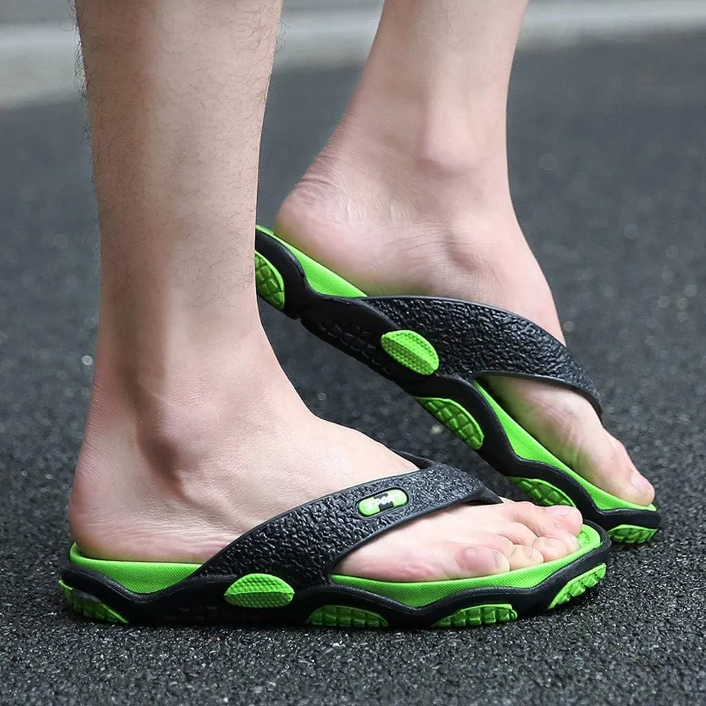 Men's Fashion Spliced ​​Soft Soled Flip Flops for Casual Outdoor Beach Flip Flops Sandal Slippers for Beach