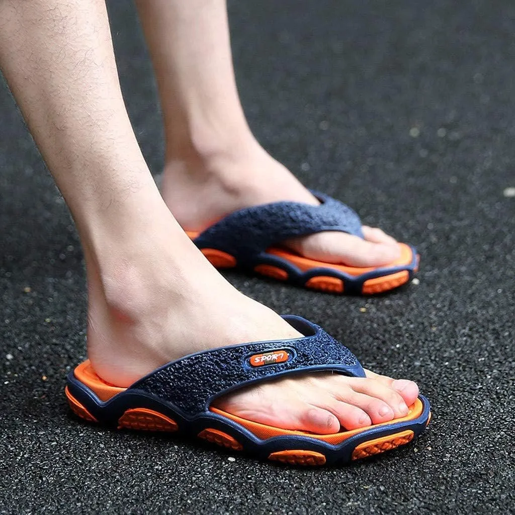 Men's Fashion Spliced ​​Soft Soled Flip Flops for Casual Outdoor Beach Flip Flops Sandal Slippers for Beach