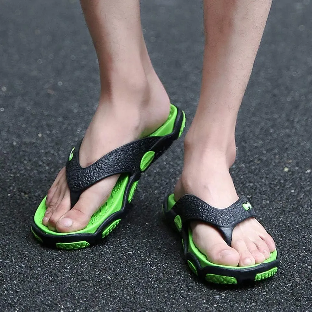 Men's Fashion Spliced ​​Soft Soled Flip Flops for Casual Outdoor Beach Flip Flops Sandal Slippers for Beach