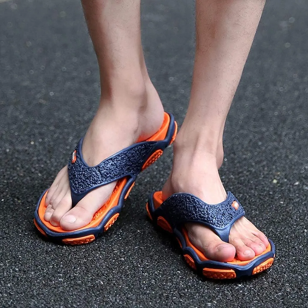 Men's Fashion Spliced ​​Soft Soled Flip Flops for Casual Outdoor Beach Flip Flops Sandal Slippers for Beach