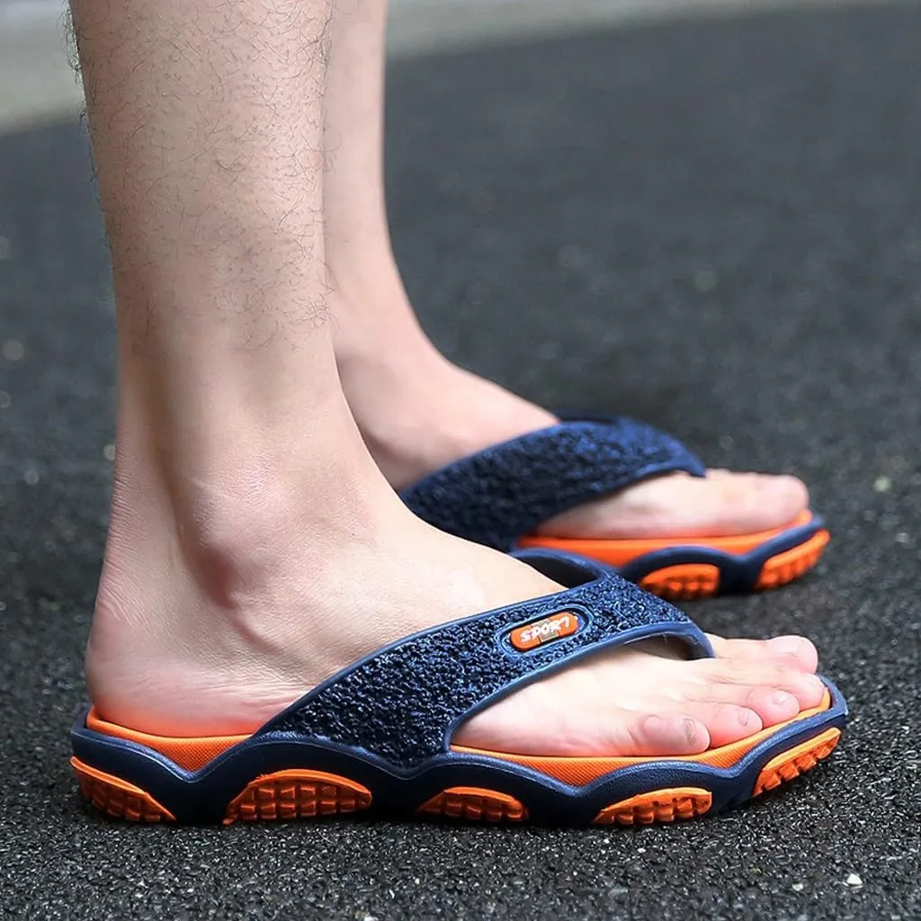 Men's Fashion Spliced ​​Soft Soled Flip Flops for Casual Outdoor Beach Flip Flops Sandal Slippers for Beach