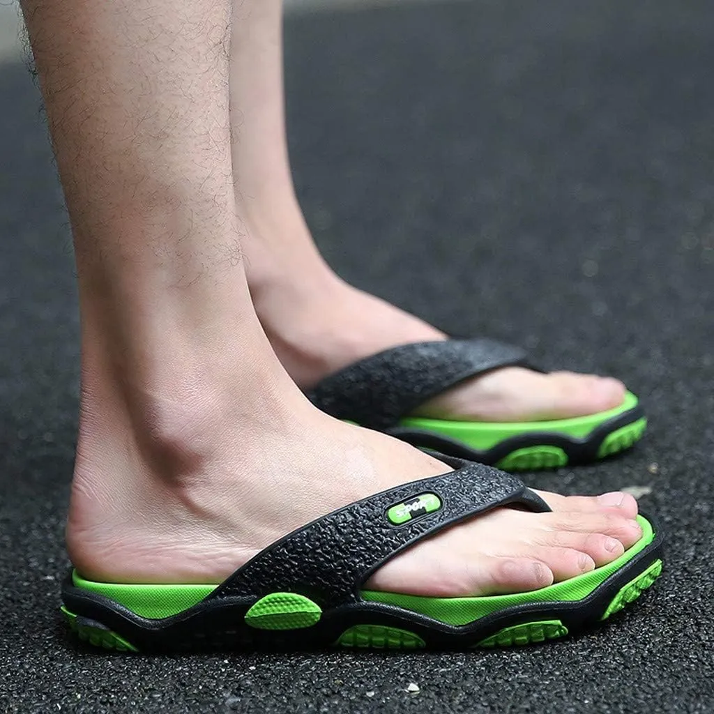 Men's Fashion Spliced ​​Soft Soled Flip Flops for Casual Outdoor Beach Flip Flops Sandal Slippers for Beach