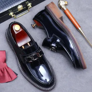 Mens Genuine Leather Loafers, Slip On Driving Shoes, Smart Office Work Formal Shoes for Casual Wedding