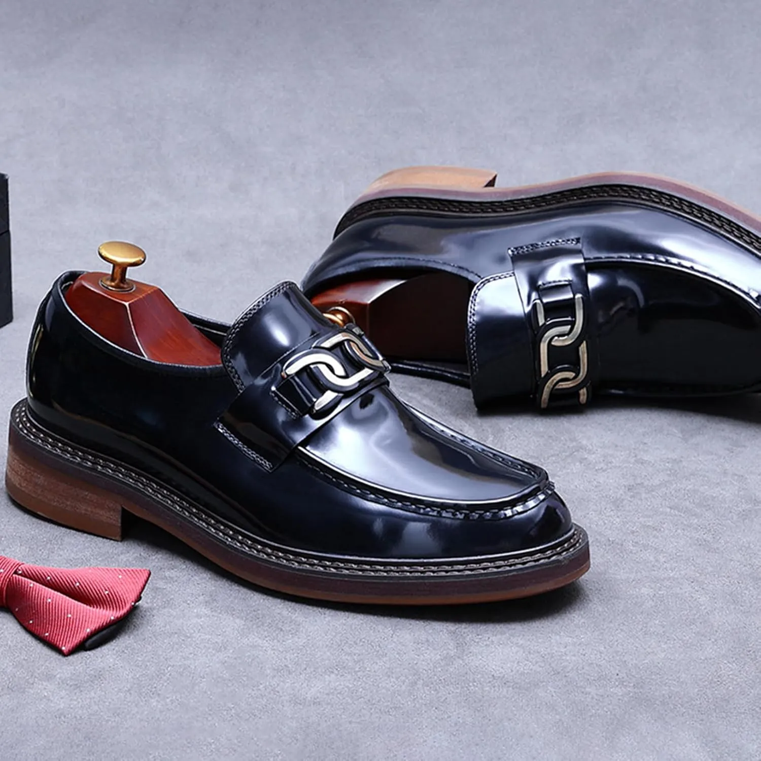 Mens Genuine Leather Loafers, Slip On Driving Shoes, Smart Office Work Formal Shoes for Casual Wedding