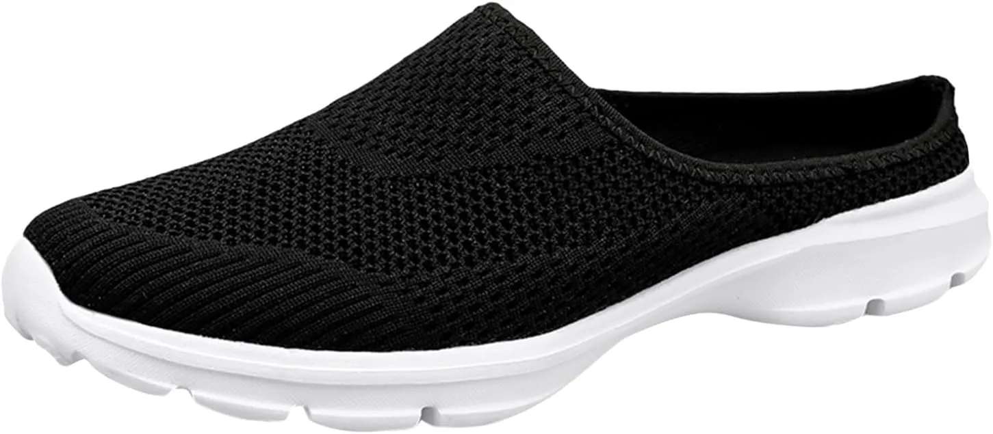 Men's Half Cap Toe Canvas Sandals Solid Breathable Mesh Sneakers Casual Comfort Walking Sandals Beach Sandals