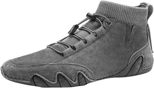 Mens High Top Elastic Band Sport Shoes Fashion Casual Mens Plus Size Casual Canvas Shoes Fashion Sneaker
