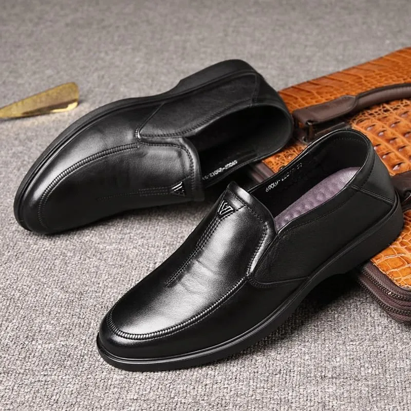 Mens Leather Shoes Lightweight Orthopedic Leather Shoes Comfort Gifts