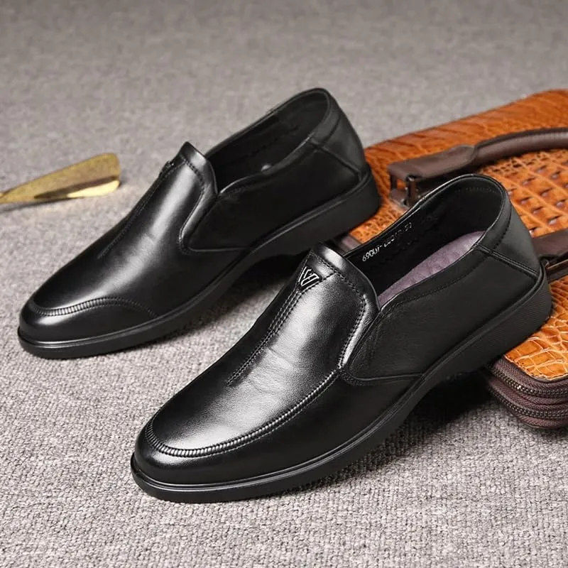 Mens Leather Shoes Lightweight Orthopedic Leather Shoes Comfort Gifts