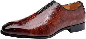 Mens Leather Tennis Shoes Size 10 Classical Style Shoes for Men Slip On PU Leather Men Working Shoes Leather