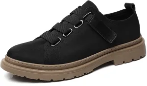 Men's Platform Lace-up Canvas Shoes Comfortable Non-Slip Lug Sole Casual Shoes