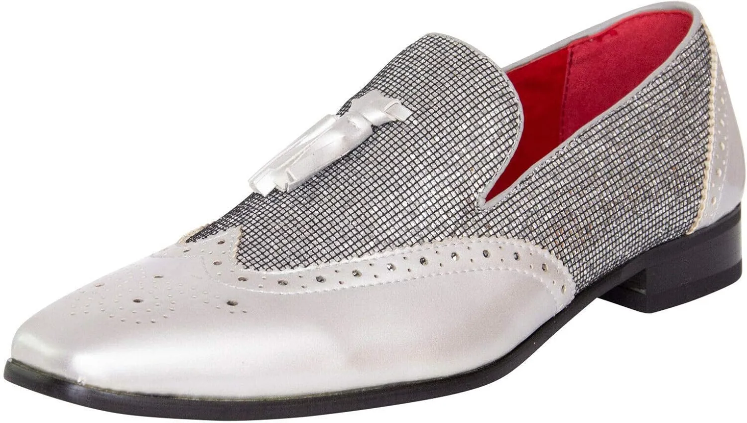 Men's Shiny Comfortable Smart Shoes Party Dancing Tassel Leather Lined Slip-On Loafer Driving Shoes