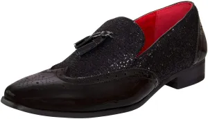 Men's Shiny Comfortable Smart Shoes Party Dancing Tassel Leather Lined Slip-On Loafer Driving Shoes