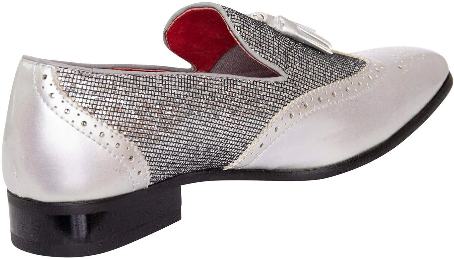 Men's Shiny Comfortable Smart Shoes Party Dancing Tassel Leather Lined Slip-On Loafer Driving Shoes