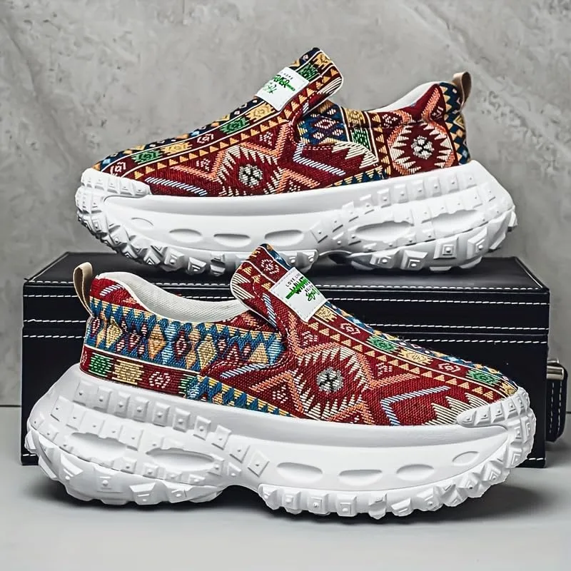 Men's Slip-On Canvas Sneakers, Breathable Low-Top Casual Shoes for Running & Casual Attire, All-Season Comfort,