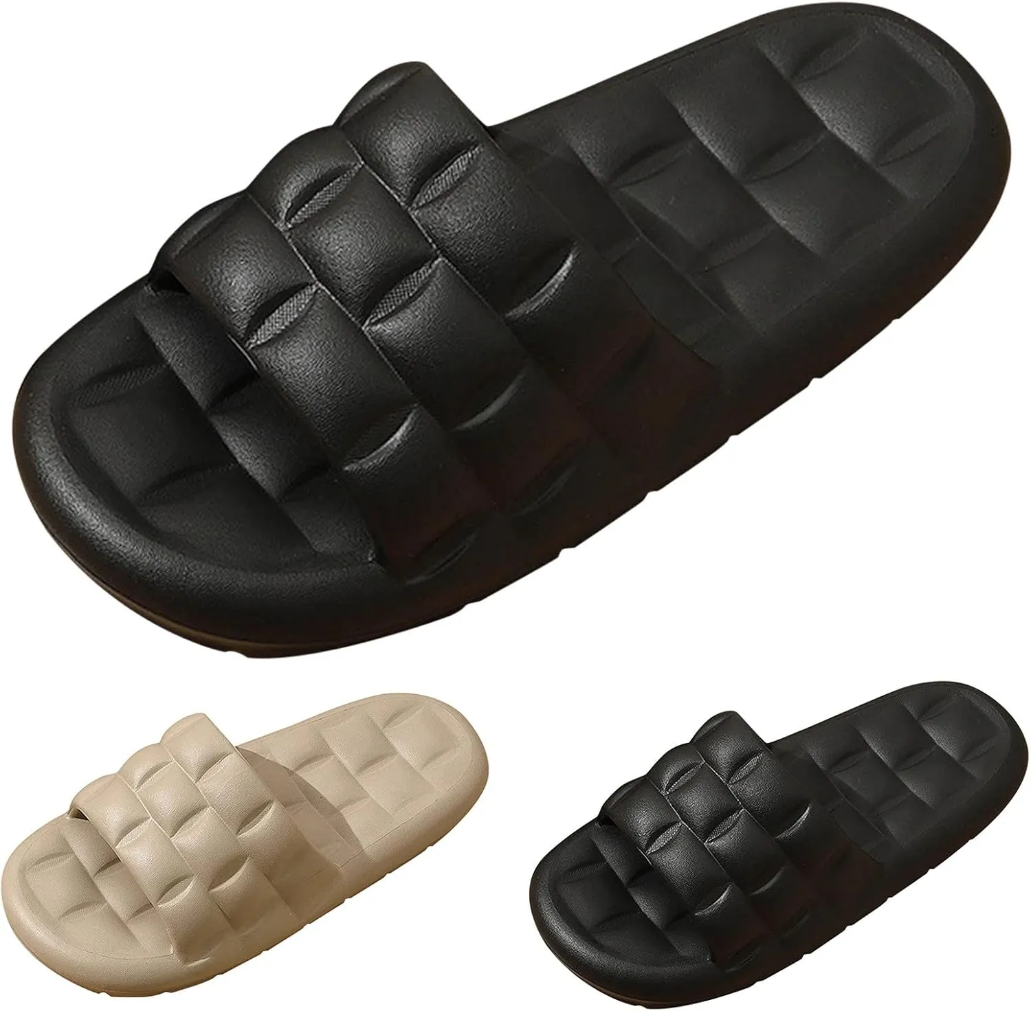 Mens Slippers Womens Slides Bathroom Slippers Men Shower Shoes Women Ultra Comfort Travel Bathroom