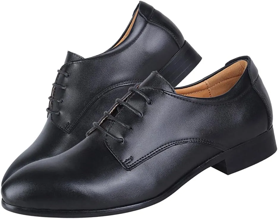 Men's Smart Genuine Leather Dress Shoes Formal Business Derby Lace-Ups