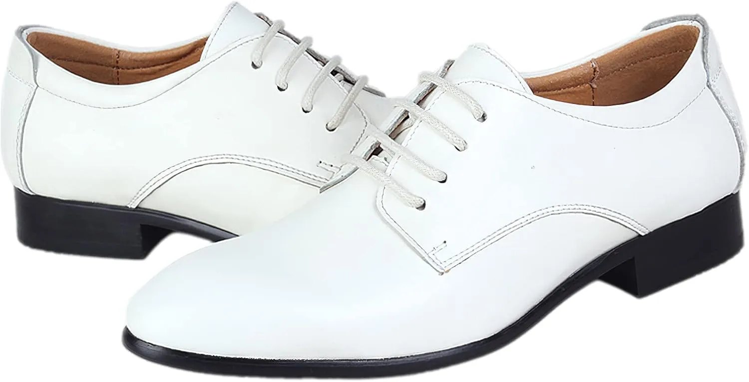 Men's Smart Genuine Leather Dress Shoes Formal Business Derby Lace-Ups