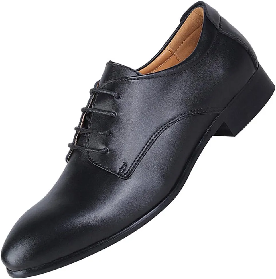 Men's Smart Genuine Leather Dress Shoes Formal Business Derby Lace-Ups