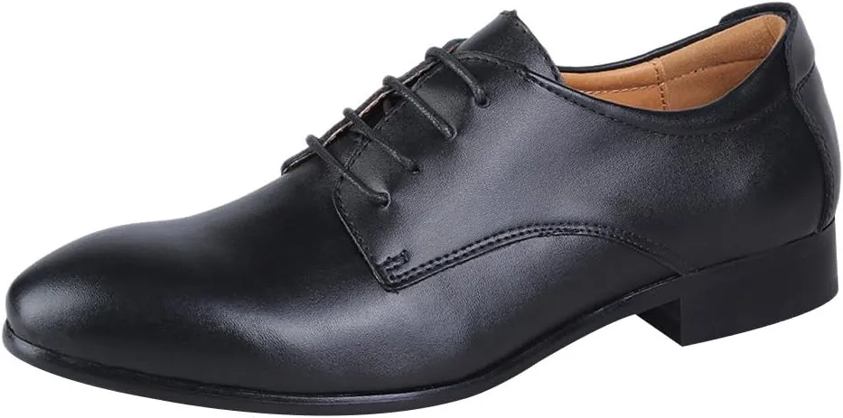 Men's Smart Genuine Leather Dress Shoes Formal Business Derby Lace-Ups