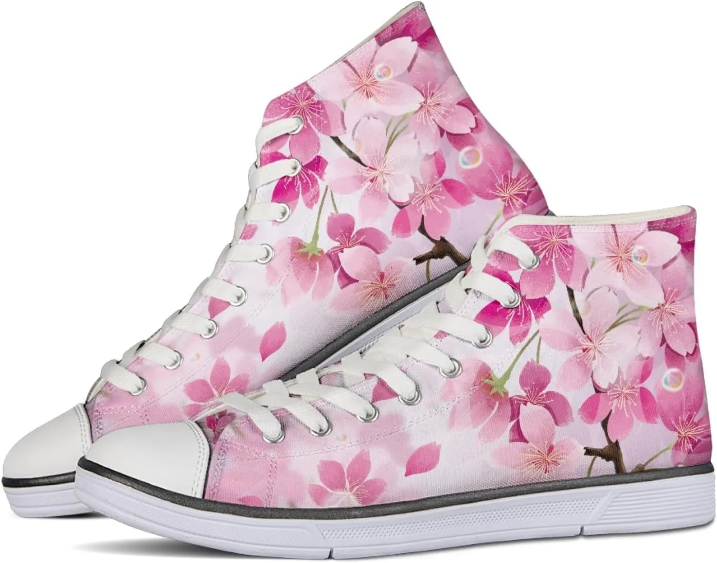 Micoklinlin Womens Canvas Shoes High Top Teens Girls Canvas Sneakers Tennis Shoe Lace Up Casual Classic Flat Walking Shoes
