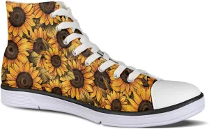 Micoklinlin Womens Canvas Shoes High Top Teens Girls Canvas Sneakers Tennis Shoe Lace Up Casual Classic Flat Walking Shoes