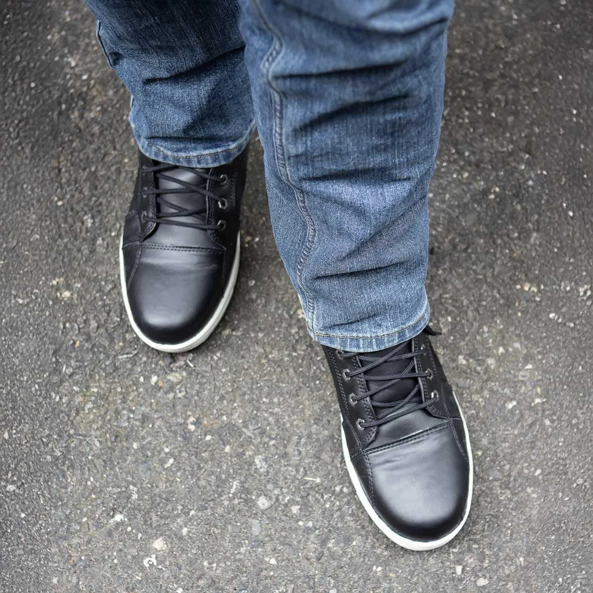 Milwaukee Leather Men's Motorcycle Reinforced Street Biker Casual Riding Shoes Leather Suede Canvas - 14
